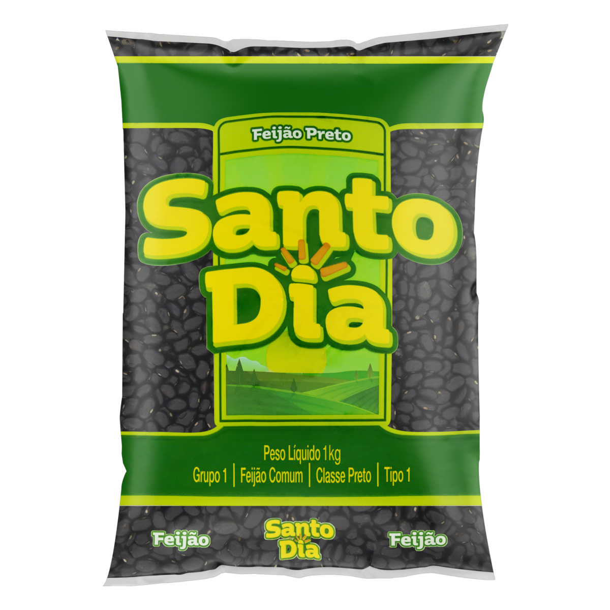 FEIJAO SANTO DIA T1 1KG PRETO