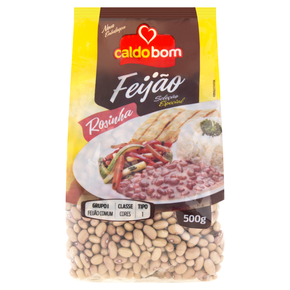 Feijao Rosinha Caldo Bom 500g