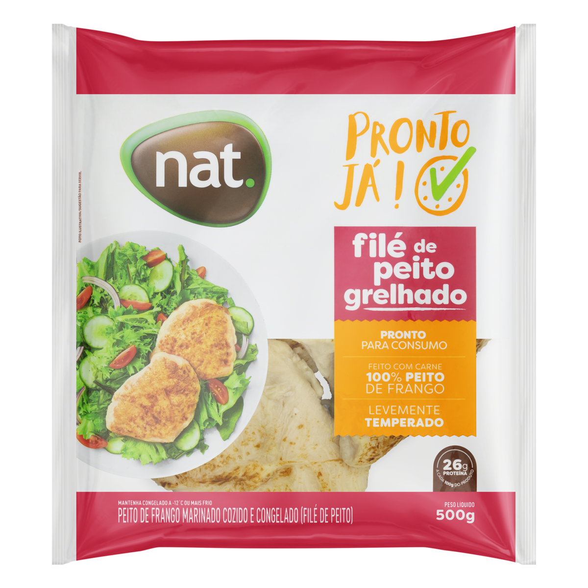 FILE PEITO FGO NAT GRELHADO TEMP 500G