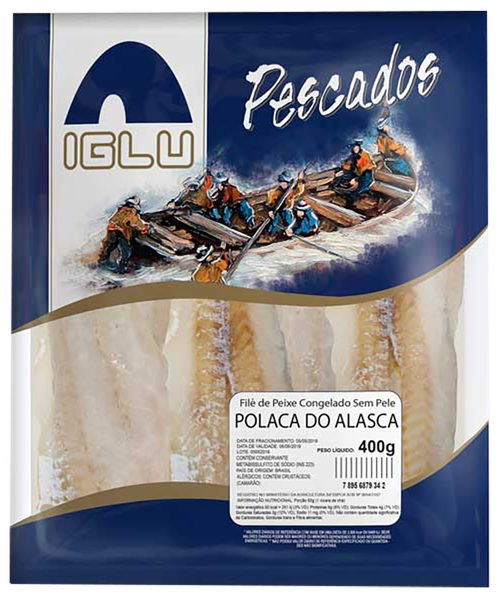 PEIXE FILE DE POLACA DO ALASCA IGLU PESCADOS 400G