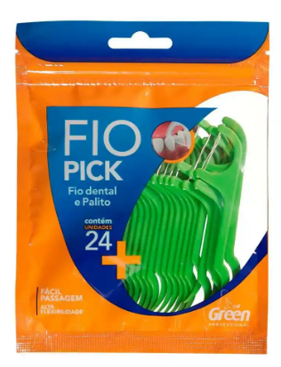 FIO DENTAL PICK GREEN C/24UN