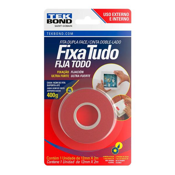 FITA DUPLA FACE TEKBOND ESPUMA 12MM