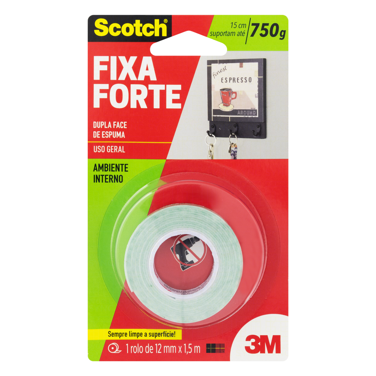 Fita Fixa Forte 12mmx1,5m