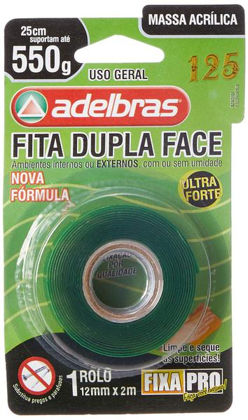 FITA DUPFACE TRANSP.12X02M ADELBRAS.