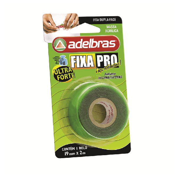 Fita Dupla Face Fixa Pro Massa 19mmx2m
