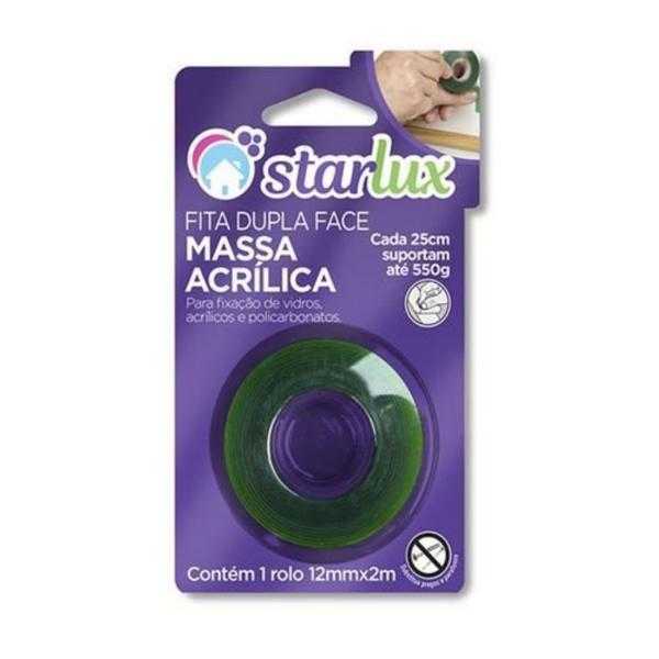 FITA STARLUX ESC FITA DUPLA FACE ESPUMA 12MMX2M