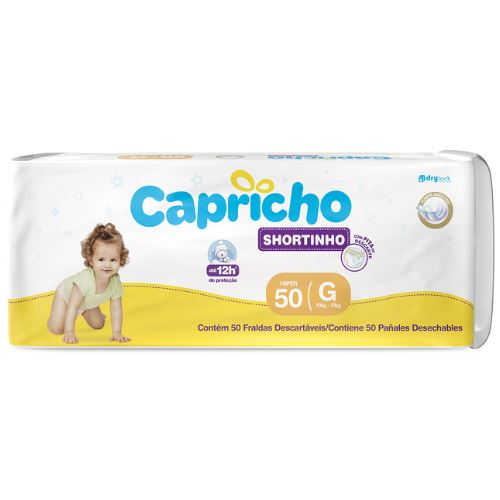 Fralda Capricho Shortinho Hiper g C/50