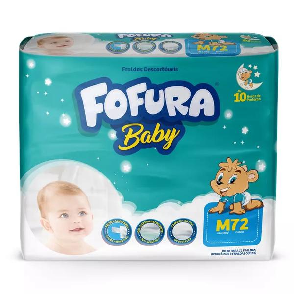 Fralda Desc Fofura Baby Hiper MD 72UN