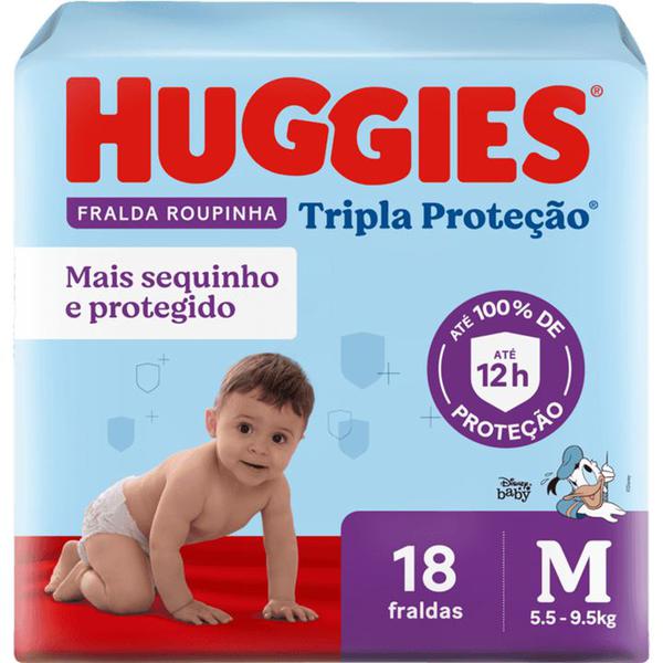 FRALDA DESCARTÁVEL HUGGIES ROUPINHA M 18UNID