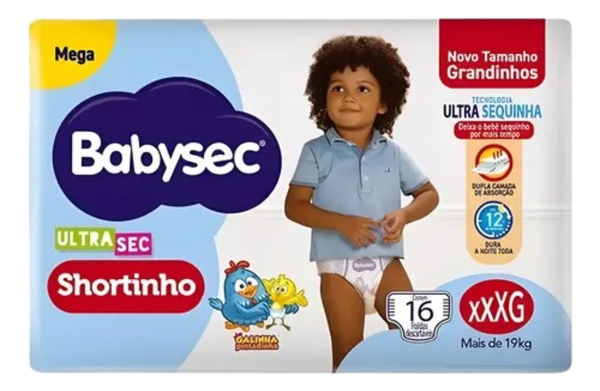FRALDA BABYSEC ULTRASEC SHORTINHO MEGA X
