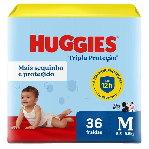 FRALDA HUGGIES MEGUINHA T. PROT.M 36UN