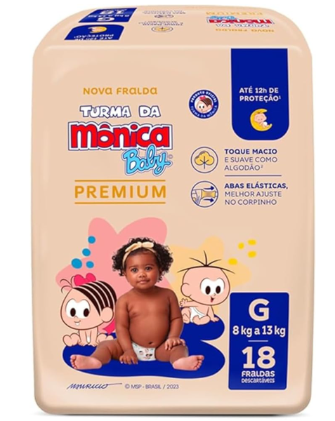 TU.MONICA.PREMIUM.FRALDA.JUMBO G PCT 18 UND