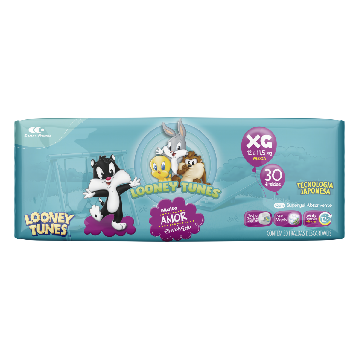 Fd Inf Looney Tunes Mega  Tam XG 30un <<< INATIVO >>>