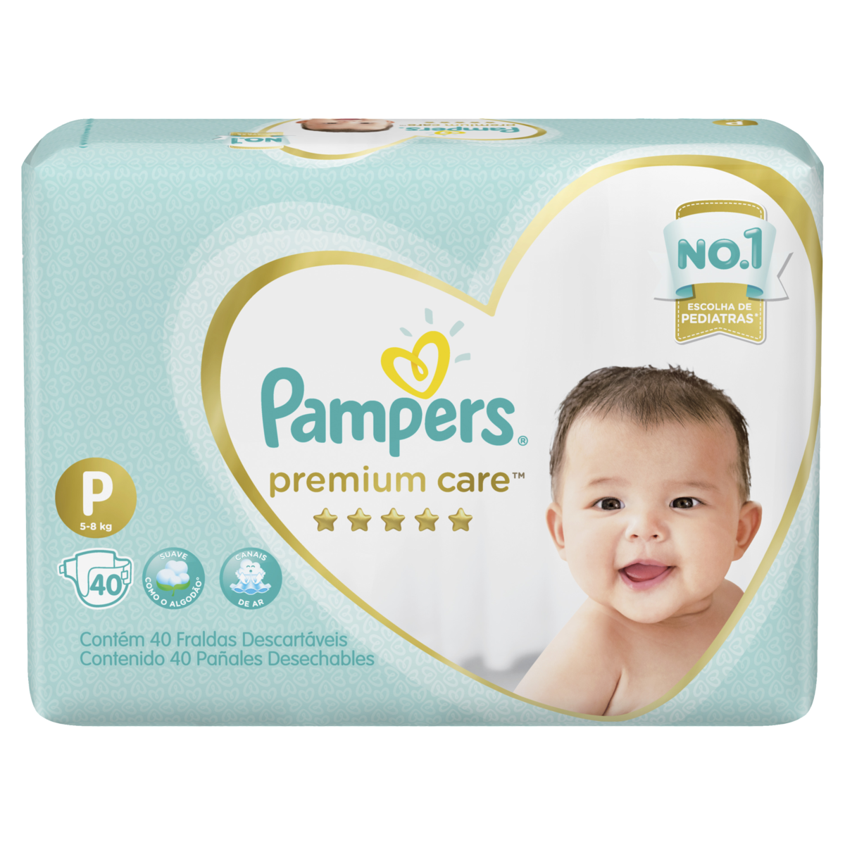 Fralda Pampers Premium Care P 40Un