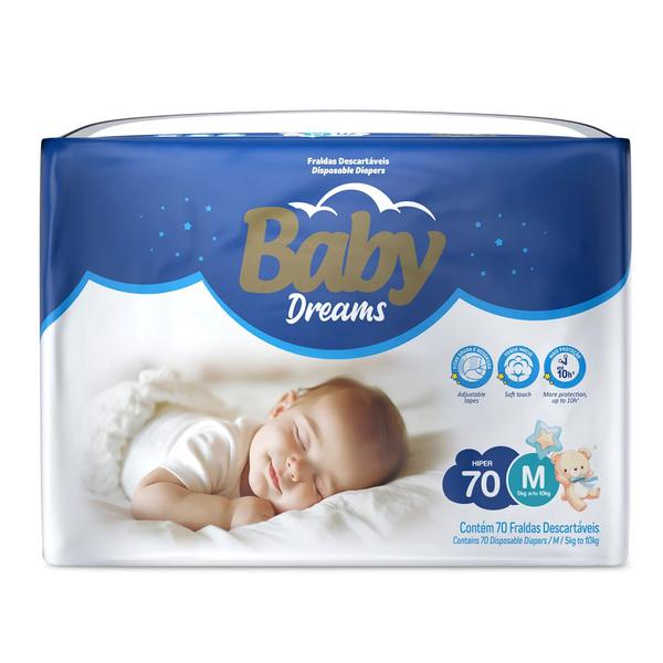 Fralda Baby Dreams Hiper M 70un