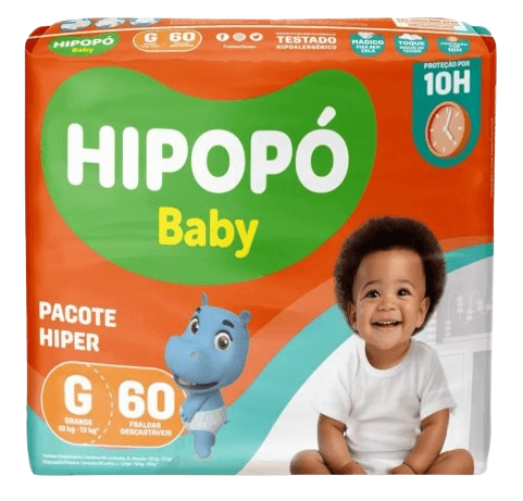 FRALDA HIPOPO BABY HIPER G 60