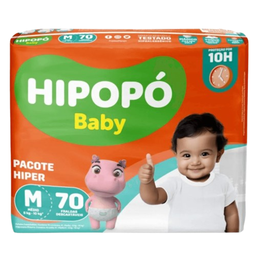 FRALDA HIPOPO BABY HIPER M 70