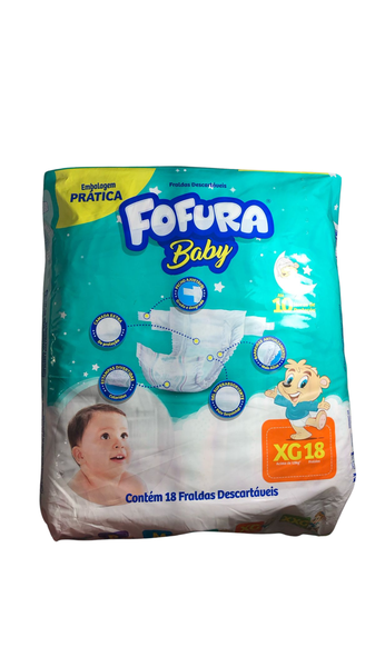 FRALDA FOFURA BABY PRATICO XG 18UN