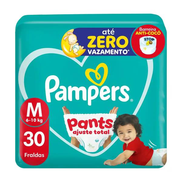 FRALDA PAMPERS PANTS MEGA M C/30U