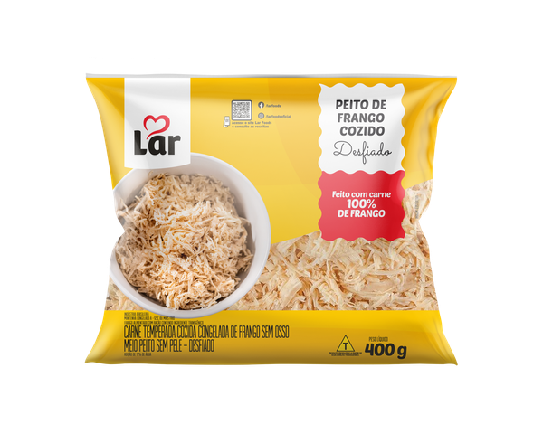 FILE PEITO FRANGO LAR 400G COZIDO DESF