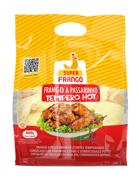 FRANGO SUPER FRAN PASSARINHO 800G TEMP HOT