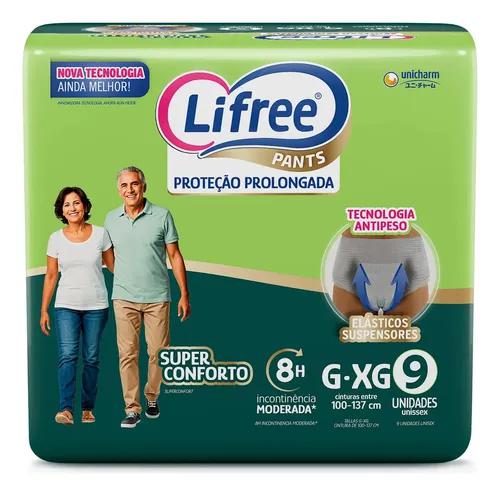 FRALDAS GERIATRICAS LIFREE PANTS G/XG 9UN