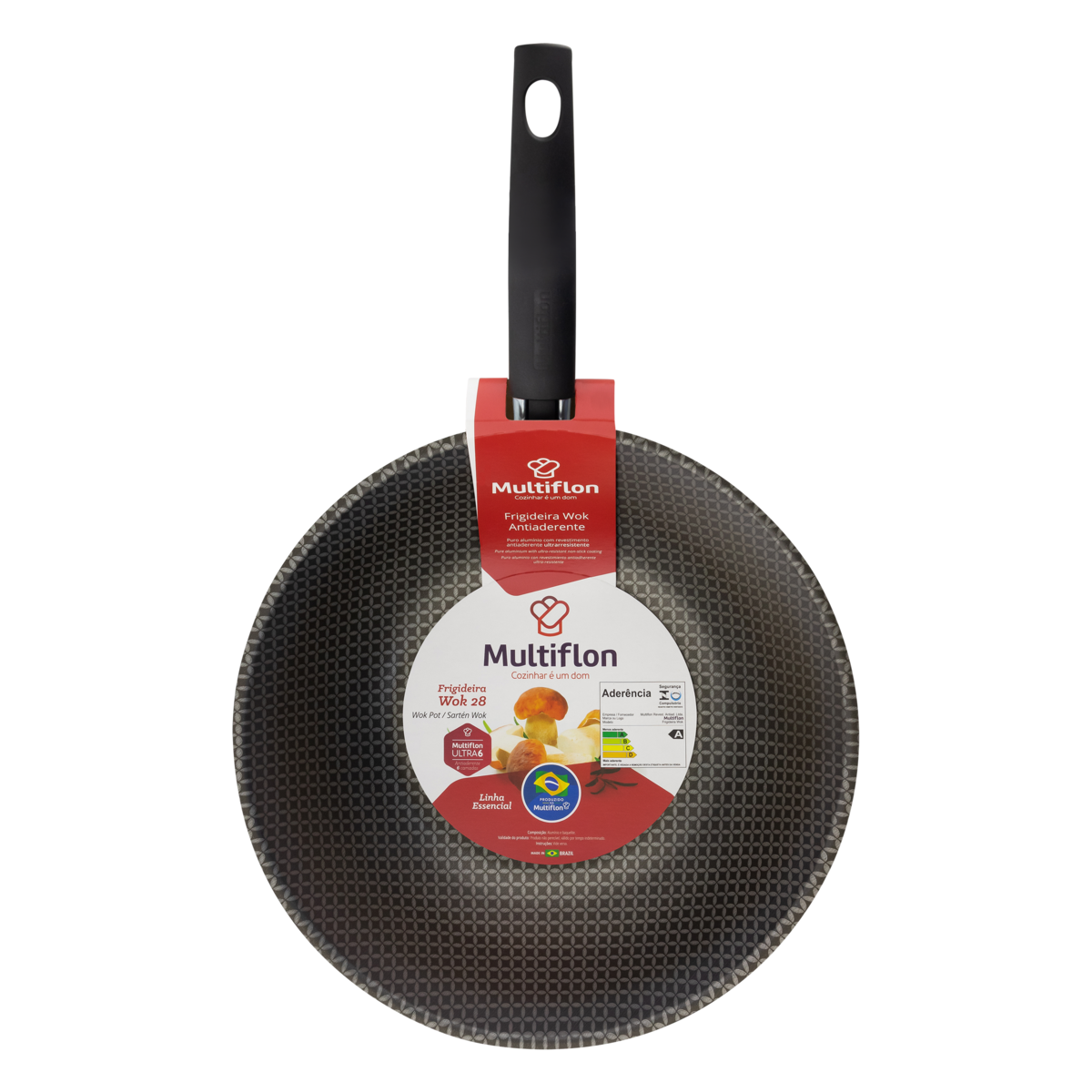 Frigideira Multiflon Wok N28 Pto