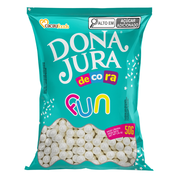 DECORA FUN CONFEITO PEROLA BIG 50G CACAU FOODS