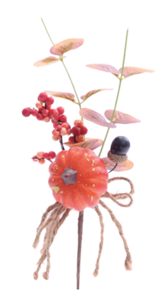 ENFEITE CROMUS GALHO ABOBORA C/MIRTILLO 27CM COD.29005973