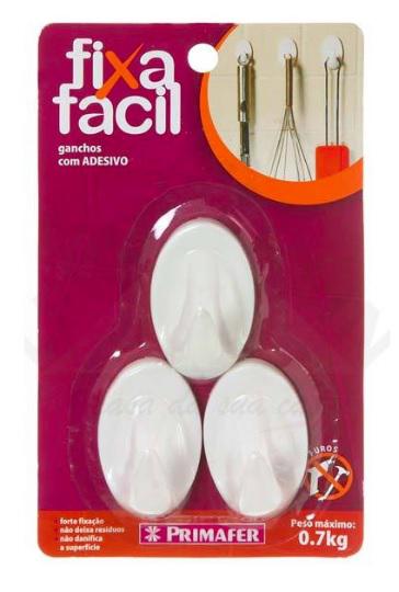 GANCHO C/ADESIVO PRIMAFER C/3PCS R/2502