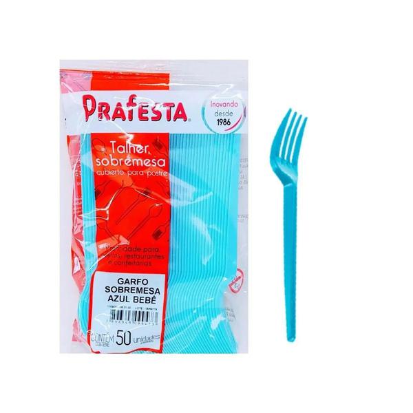 GARFO PLAST PRAFESTA PEQ AZUL BEBE C/50U