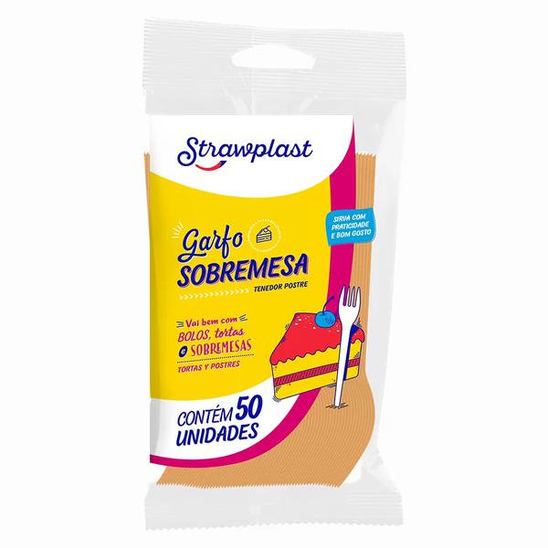 GARFO SOBREMESA LARANJA CANDY C/50UN STRAWPLAST