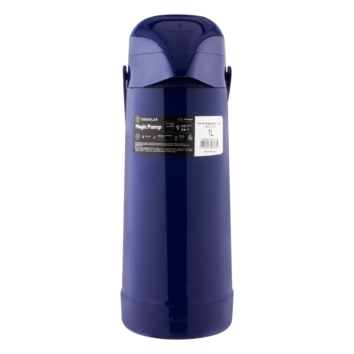 GARRAFA TERMICA TERMOLAR MAGIC PUMP AZUL ANOITECER 1LT