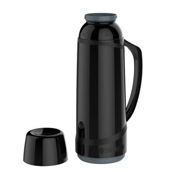 GARRAFA SOPRANO TERMICA TOPAZIO PRETA 1L