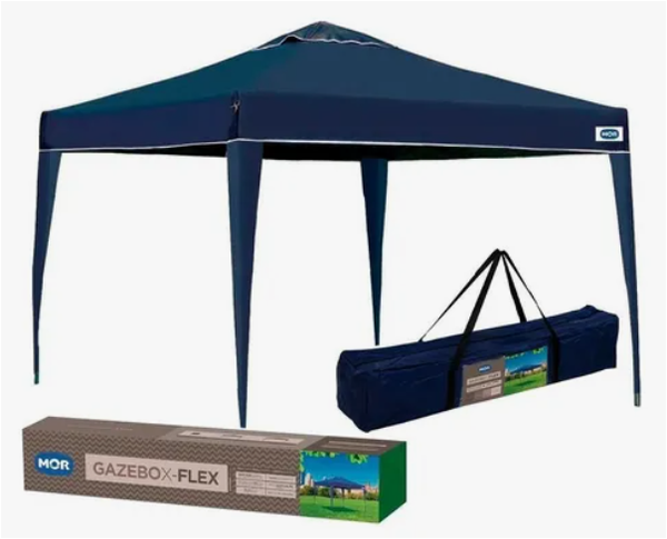 GAZEBO 3X3M FLEX C/ PES  EM ALUMIN TRAD