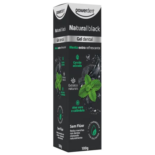 Creme Dent.Powerdent Nat.Black 100g
