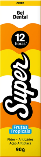 GEL DENT SUPER 12H FRUTAS TROPICAIS 90G CIMED
