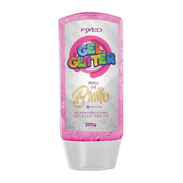 GEL C/GLITTER FIXED CORP./CAB.ROSA 200G