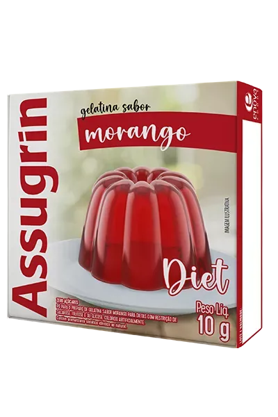GELATINA ASSUGRIN DIET 10G MORANGO