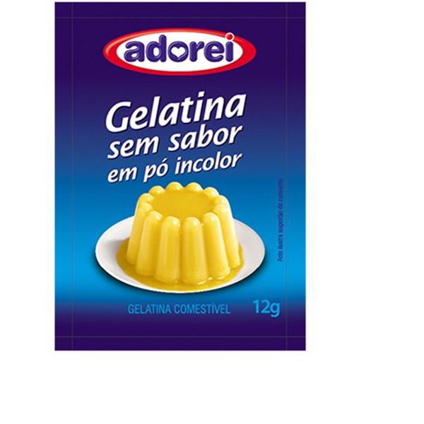 GELATINA SEM SABOR EM PO INCOLOAR 12G ADOREI