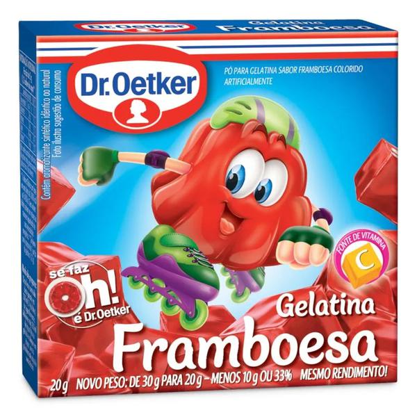 GELATINA DR. OETKER FINI TUBES FRAMBOESA 20GR