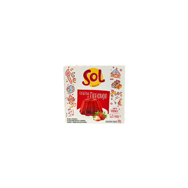 Gelatina Sol 20g Morango