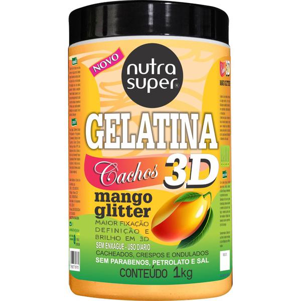 GELATINA NUTRASUPER CACHOS 3D MANGO GLITER 1KG
