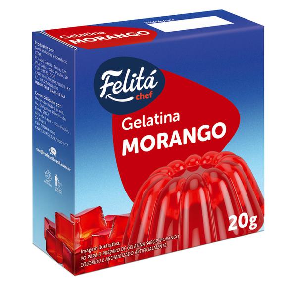 GELATINA FELITA 20G MORANGO