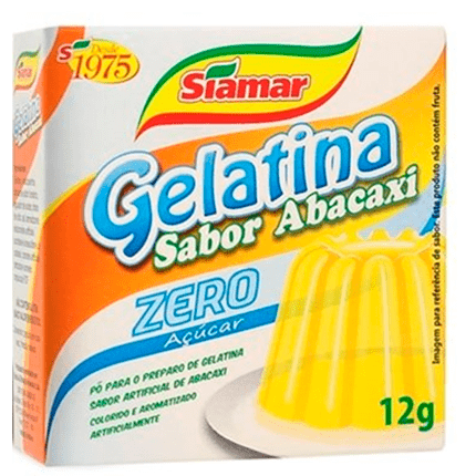 GELATINA ZERO ABACAXI SIAMAR 12G