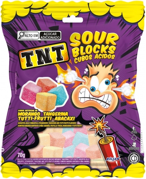 BALA GELATINA GO JELLY TNT BLOCKS 70G