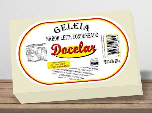 BARRA GELEIA LEITE COND.DOCELAR 250GR