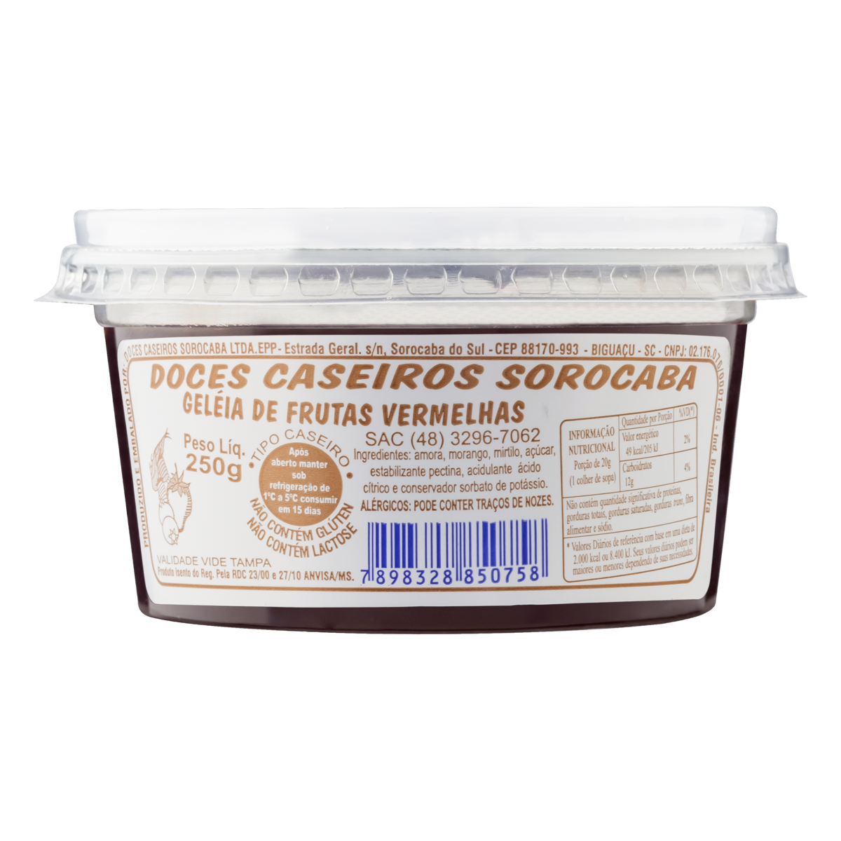 GELEIA  SOROCABA  FRUT VERM 250GR