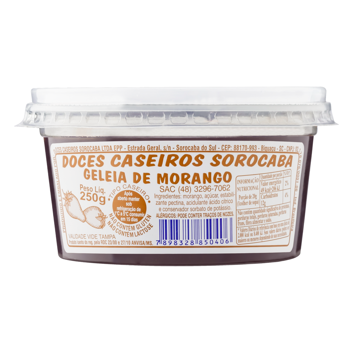 GELEIA SOROCABA MORANGO 250G