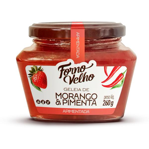 Geleia Forno Velho 260g Morango e Pimenta